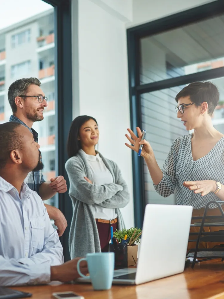 Meeting in the office portrait image