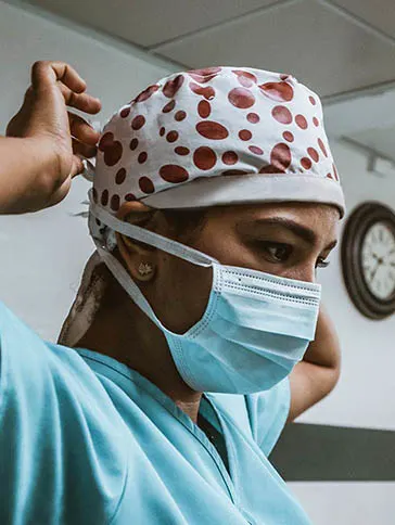 Nurse wearing mask five pillars