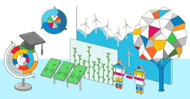 Sustainability science hub illustration